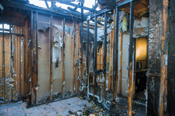 Professional Fire Damage Restoration technician working in Allentown, PA